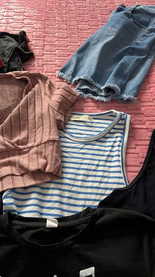 Lote Ropa Mujer Negra y Rosa