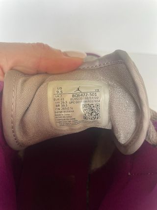 Scarpe Jordan 1 Mid Viola Grigio