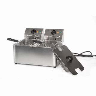 Freidora Doble Acero Inox.