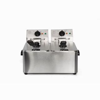 Freidora Doble Acero Inox.