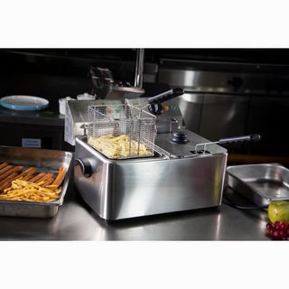 Freidora Doble Acero Inox.