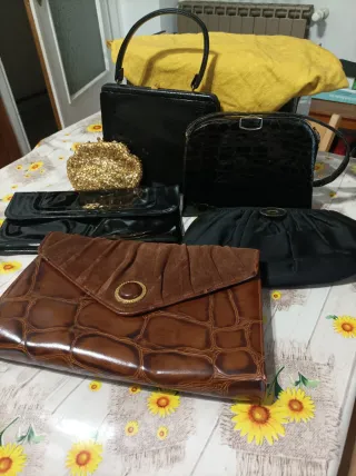 Borse vintage nere e marroni