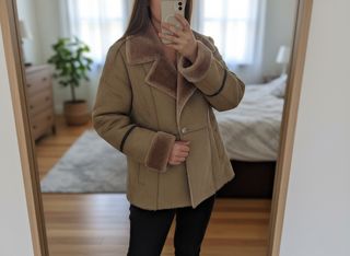 Abrigo de pelo mujer marrón