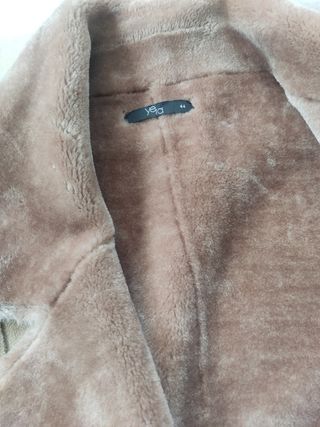 Abrigo de pelo mujer marrón