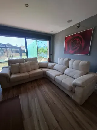 Sofá Rinconera Beige Tela