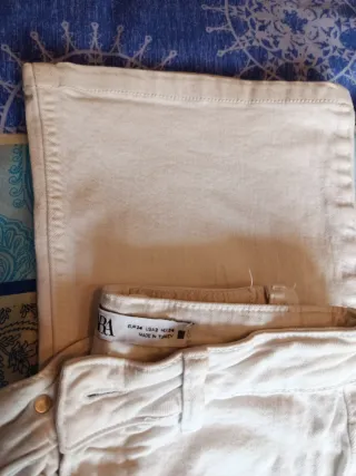 Pantalón Zara Blanco Talla 34