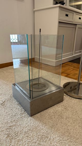 Chimenea bioetanol diseño cristal