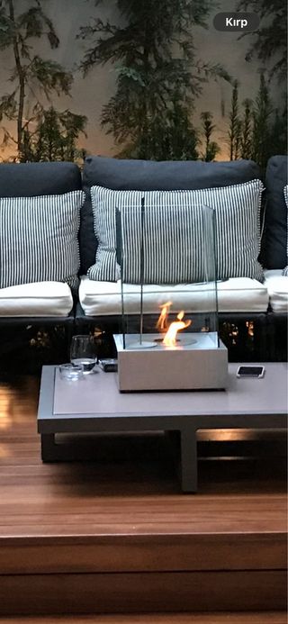 Chimenea bioetanol diseño cristal