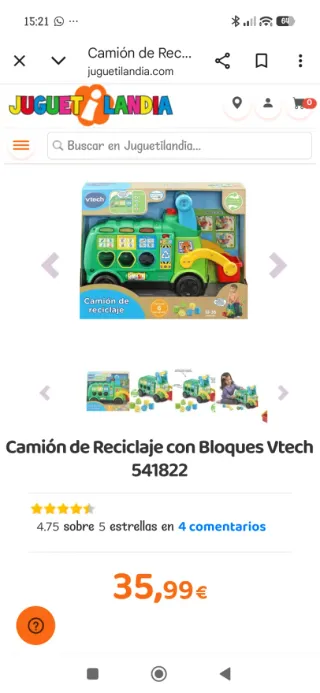 Camión de reciclaje Vtech con bloques