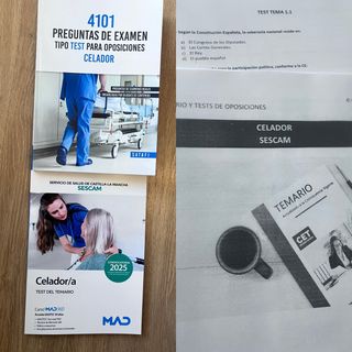Sescam celador temario tests 2025