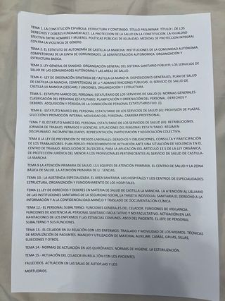 Sescam celador temario tests 2025