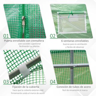 Invernadero de Túnel 445x190x200cm SOLO ESTRUCTURA