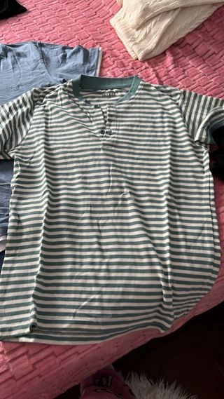 Camisetas hombre azul y verde