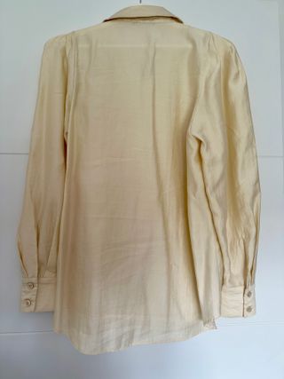 Camisa Oversize Zara Popelín S Amarillo Mantequill