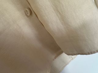 Camisa Oversize Zara Popelín S Amarillo Mantequill