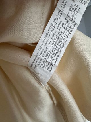 Camisa Oversize Zara Popelín S Amarillo Mantequill