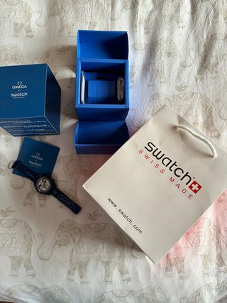Omega x Swatch Reloj Negro y Azul
