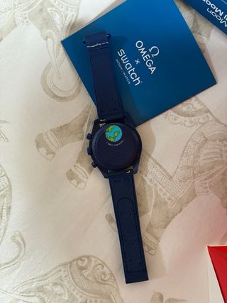 Omega x Swatch Reloj Negro y Azul