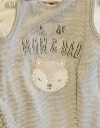 Pelele bebé zorro I love my Mum & Dad