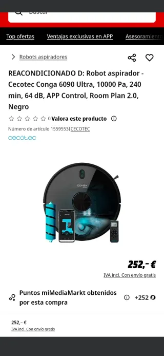 Robot Aspirador Conga