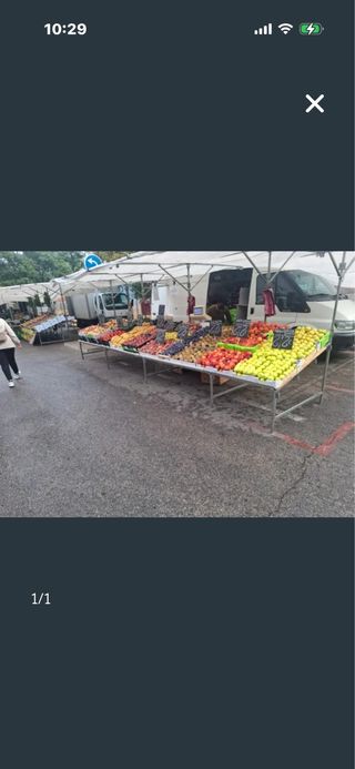 Puesto de fruta para mercadillos