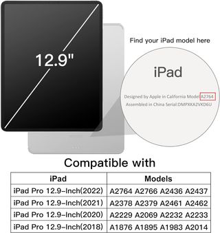 JETech Funda para iPad Pro 12.9 Pulgadas (2022/202