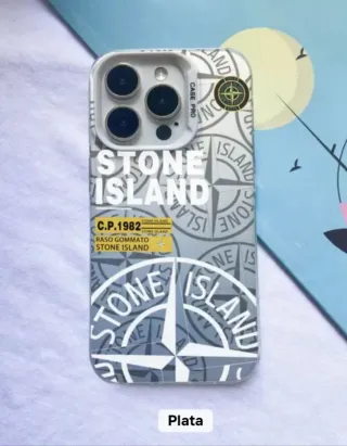 Funda Stone Island Plata/Blanca