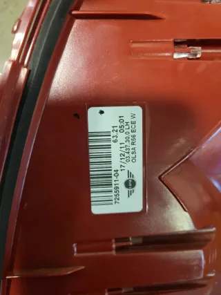 Piloto trasero izquierdo Mini Cooper R56