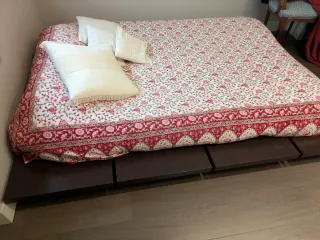 Futón de lana y tela. 135x190