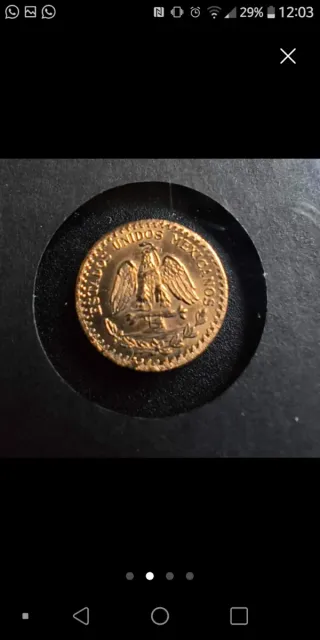 Moneda de Oro Dos Pesos México 1945