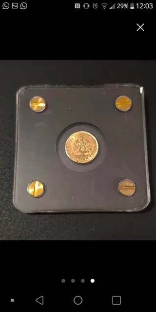 Moneda de Oro Dos Pesos México 1945
