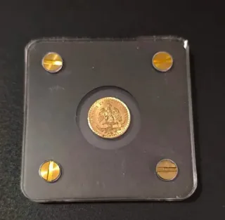 Moneda de Oro Dos Pesos México 1945