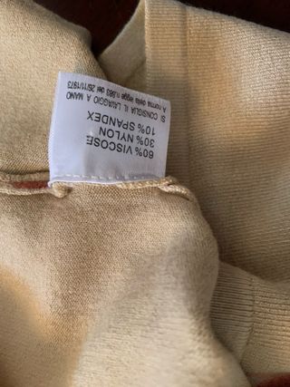 Maglione beige con rose taglia M