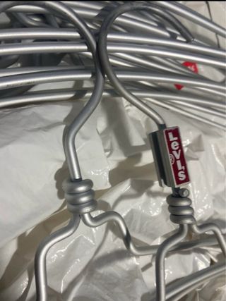 Lote 30 Perchas Metal Aluminio