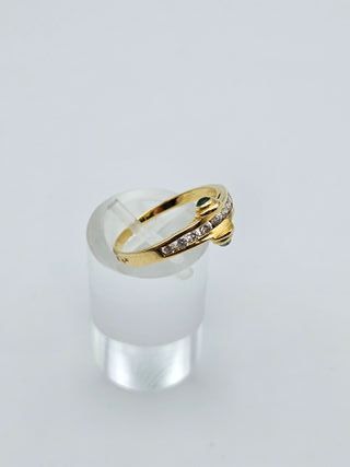 Anillo Oro 18K Diseño Carrilera 2.46gr T-17