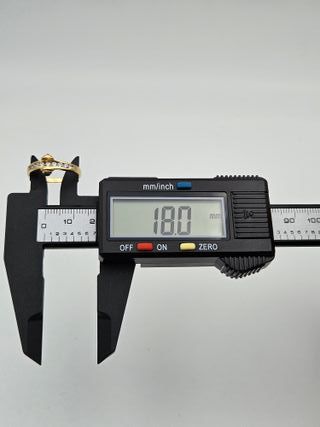 Anillo Oro 18K Diseño Carrilera 2.46gr T-17