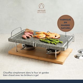 Artesà Parrilla Gourmet de Piedra para Carnes, Mar