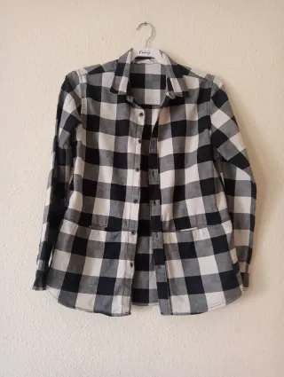 Camisa cuadros blanco y negro