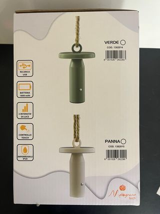 Lampada LED ricaricabile con gancio