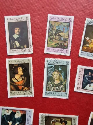 Serie francobolli Mahra State vintage