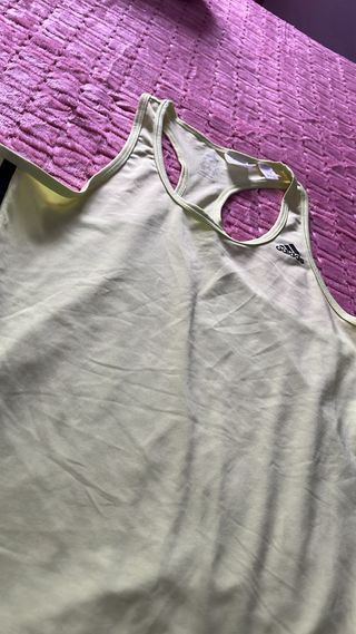 Camiseta tirantes Adidas amarilla