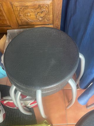 Taburetes Ikea Negro/Plata