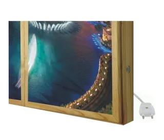 ventanas falsas decorativas iluminadas.