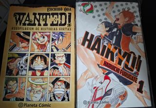 Lote cómics Haikyu 1 y Wanted One Piece 1