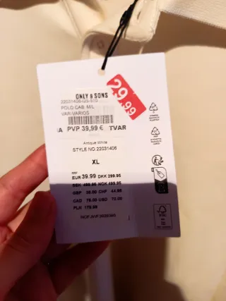 Jersey ONLY & SONS hombre beige nuevo