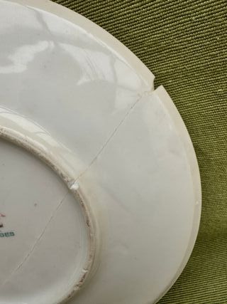 2 Platos Porcelana C.P. Limoges 17cm