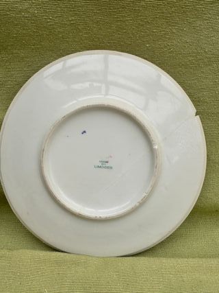 2 Platos Porcelana C.P. Limoges 17cm