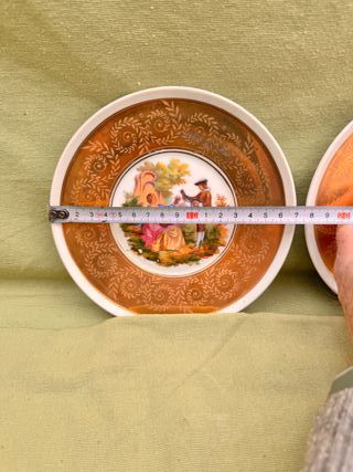 2 Platos Porcelana C.P. Limoges 17cm