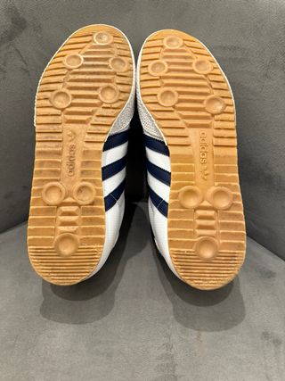 Adidas Samba Blancas y Azul Marino