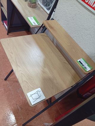 Escritorio madera y metal plegable